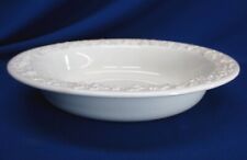 LARGE OVAL WEDGWOOD QUEENS WARE WHITE ON WHITE VEGETABLE BOWL picture