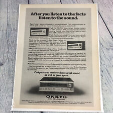 Vintage 1976 Print Ad Onkyo Stereo Receivers Magazine Advertisement Ephemera picture