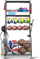 Equipment Garage Organizer,Garage Ball Storage for Sports Gear and Toys, Rolling picture