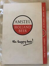 Vintage Amstel Holland Beer Advertising Bar Topper How-It's-Brewed Ad Brochure picture