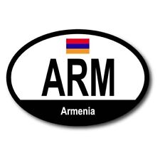 Armenia Armenian Euro Oval Magnet Decal, 4x6 Inches, Automotive Magnet picture