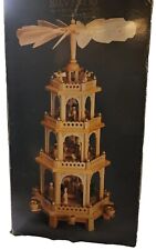 SILVESTRI Hand Crafted Wood 3 Tier PYRAMID With Nativity picture