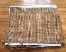 Calico Corners Custom Made Queen Bed Skirt Check Pattern Green Yellow Red picture