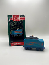 Metal Vintage Hallmark Keepsake Christmas Sky Line Coal Car Ornament Train 1992 picture