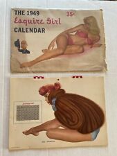 1949 Esquire Girl Full Year Pinup Girl Calendar w/ Original Envelope Al Moore picture