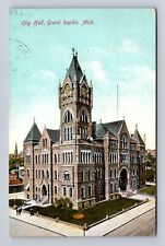 Grand Rapids MI-Michigan, City Hall, Antique, Vintage c1910 Souvenir Postcard picture