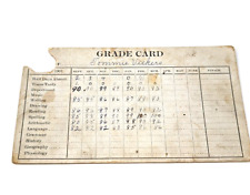 Antique 1907 Grade Card Tommie Vickers Signed and Graded Report Card #1C picture
