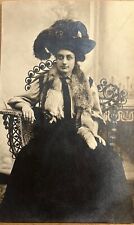 RPPC Glamorous Lady Witchy Woman Mysterious Real Photo RPPC Postcard c1910 picture
