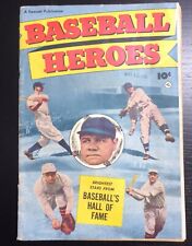 Baseball Heroes #1 1952, G, Babe Ruth & Hall of Fame Members on cover picture