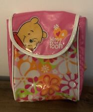 Vintage 1990's Winnie the Pooh Mini Backpack Disney Floral Pink Vinyl Purse  picture