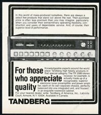 1978 Tandberg TR 2080 stereo receiver photo vintage print ad picture