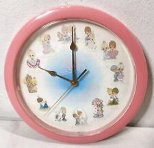Precious Moments Love Is Sharing Wall Clock 10” Pink Kids Room Decor picture