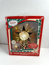 Vtg Bradford Celestial Star Christmas Tree Topper Motion Spinning Color with Box picture