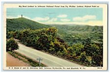 1952 Big Bend Lookout Jefferson National Forest  Big Walker W VA Posted Postcard picture
