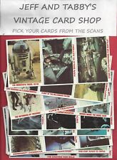 1980-81 Star Wars Burger King 3 Card Uncut Panels / SEE DROP DOWN MENU picture