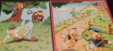 SALE 2 vintage puzzles: Three Little Pigs(Jaymar)& Look Out Mr.Bluster (Kangran) picture
