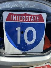 Highway Street Sign “ Interstate 10 “.  24” x 24”.  Used picture