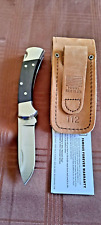 Buck 112 Ranger Drop Point Nickel Silver Distressed Sheath 100% Made In U.S.A. picture
