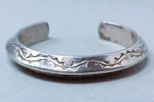 Navajo Heavy Hand Wrought Triangular Sterling Silver Cuff Bracelet picture