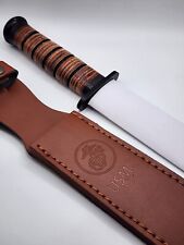 KA-BAR Fixed Blade USMC Knife With Leather Sheath 
