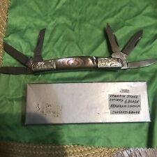 Standing Stone Cutlery Japan Abraham Lincoln Commemorative 6-Blade Pearl Knife picture