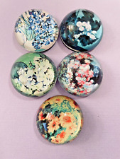 Metropolitan Museum of Art NYC 5 Glass Fridge Magnets Domed Floral Artistic picture