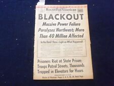 1965 NOVEMBER 10 BOSTON RECORD AMERICAN NEWSPAPER-BLACKOUT IN NORTHEAST- NP 6251 picture