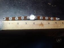Outstanding Amber sterling silver watch  Awny band Beaded picture