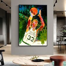 Sale Signed By Larry Bird Handmade Acrylic Painting 48H X 36 Was $7K Now $995 picture