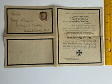 1944 German Death Announcement Walter Meininghaus Note WWII Notices picture