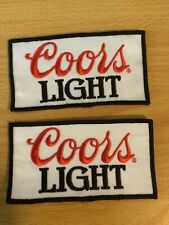 Lot of 2 Embroidered Coors Light Patches picture