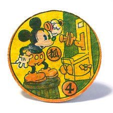 1930s / MICKEY MOUSE / Vintage Japanese Menko Card Disney #4 telephone picture