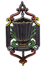 Wilton Match Safe Open Cast Iron Fluted Urn Style Matchstick Holder Patio Hearth picture