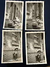 Girl Dressed Up as A Cowgirl Costume B&W 3x5 Four Total Vintage 1951 Photographs picture