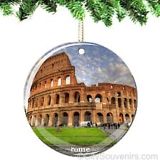 Coliseum Rome Porcelain Ornament - Italy Christmas Souvenir Travel Gift picture