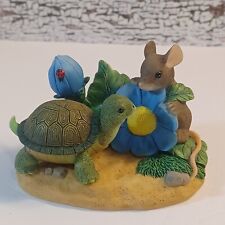 Charming Tails Take Time to Smell the Flowers Fitz & Floyd 89/765 Turtle Mouse picture
