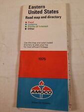1975 Vtg Amoco road map and directory of Eastern united states  picture