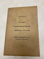 Vintage Jiffy Toaster Repair Element Hartford Element Co.  NOS picture