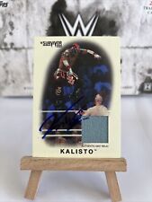 2016 Topps WWE Heritage Kalisto Auto Survivor Series Mat Relic Card Signed /199 picture