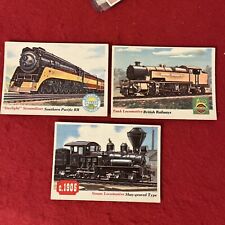 1955 Topps Chewing Gum “Rails & Sails” TRAINS Card Lot (3) All G-VG picture