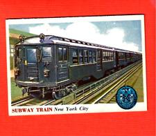 1955 TOPPS RAILS +SAILS #108 HIGH GRADE SHORT PRINT SUBWAY TRAIN NEW YORK CITY picture
