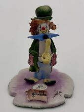 Vintage Lina Zampiva Signed Spaghetti Hair Clown Made in Italy Playing Saxophone picture