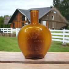 Clevenger Bros. Glass Vintage Hand Blown Amber Colored Parsley Herb Bottle picture