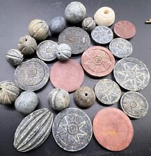 Sale Antique’s Beads Lot Of Over 10 Pics Different Designed Bactrian Chorlite BE picture