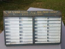 Vtg Lily Embroidery Six Strand Floss Counter Display Case Mercantile Dime Store picture
