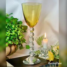 Baccarat Vega Topaz Rhine Wine Glass Vintage Singed Vega Yellow Baccarat Wine picture