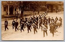 Real Photo 1914 Brass Band Parade At Catawissa PA Pennsylvania RP RPPC D366 picture