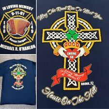 FDNY Bronx NY Engine 68 Ladder 49 FF O’Hanlon Firehouse Memorial Shirt Men L picture