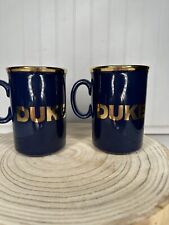 DUKE University Mug England Tams Navy Blue Gold Lettering Gold Rim picture