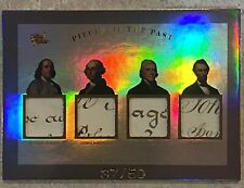 2023 PIECES OF THE PAST QUAD RELIC /50 ABRAHAM LINCOLN WASHINGTON FRANKLIN JEFF picture